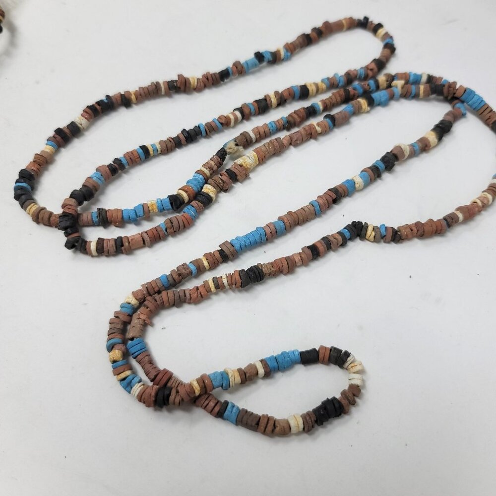 Be Queen of the Nile with our Clay Mummy bead necklace Turquoise and earth color - Picture 5 of 5